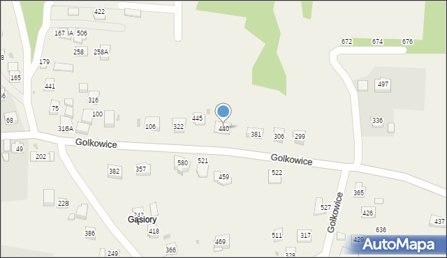 Golkowice, Golkowice, 440, mapa Golkowice