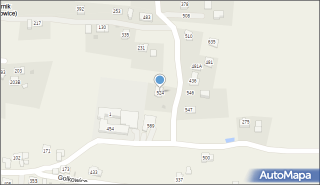 Golkowice, Golkowice, 524, mapa Golkowice