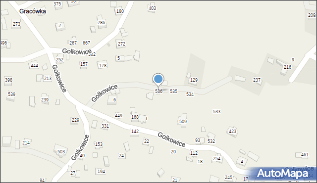 Golkowice, Golkowice, 536, mapa Golkowice