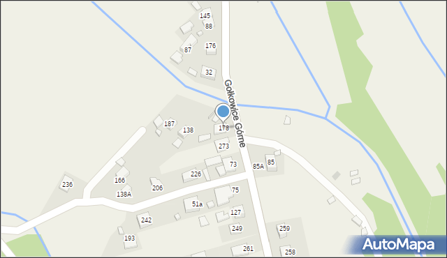 Gołkowice Górne, Gołkowice Górne, 178, mapa Gołkowice Górne