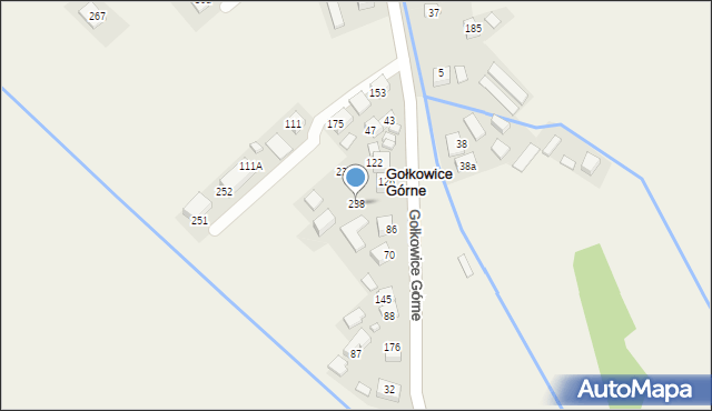 Gołkowice Górne, Gołkowice Górne, 238, mapa Gołkowice Górne