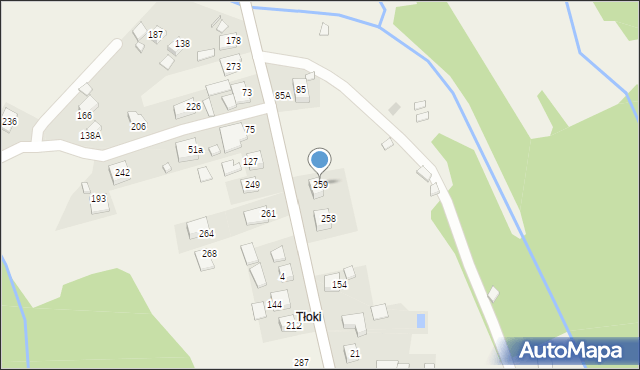 Gołkowice Górne, Gołkowice Górne, 259, mapa Gołkowice Górne