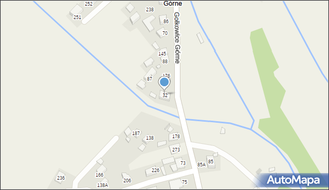 Gołkowice Górne, Gołkowice Górne, 32, mapa Gołkowice Górne
