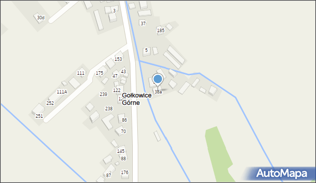 Gołkowice Górne, Gołkowice Górne, 38a, mapa Gołkowice Górne