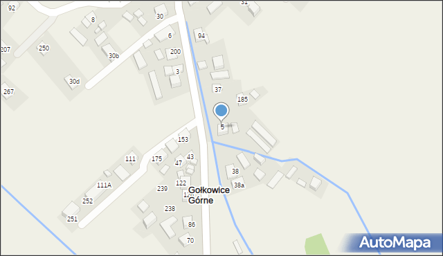 Gołkowice Górne, Gołkowice Górne, 5, mapa Gołkowice Górne