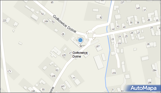 Gołkowice Górne, Gołkowice Górne, 56, mapa Gołkowice Górne