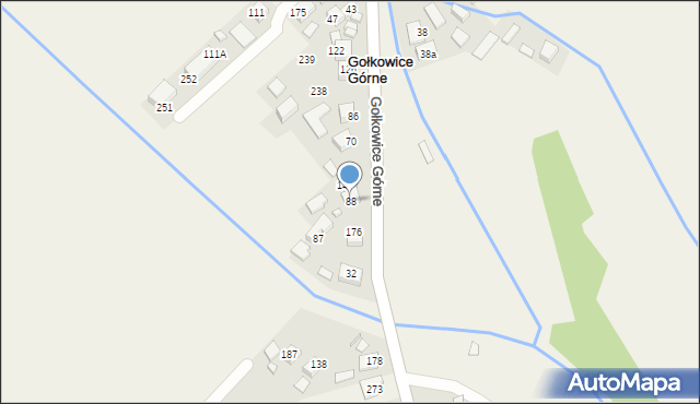 Gołkowice Górne, Gołkowice Górne, 88, mapa Gołkowice Górne