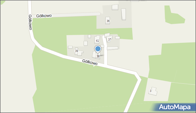 Gółkowo, Gółkowo, 38, mapa Gółkowo