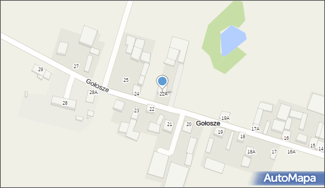 Gołosze, Gołosze, 22A, mapa Gołosze