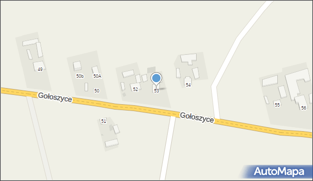 Gołoszyce, Gołoszyce, 53, mapa Gołoszyce