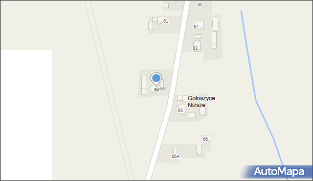 Gołoszyce, Gołoszyce, 64, mapa Gołoszyce