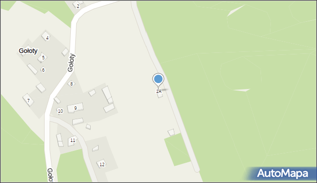 Gołoty, Gołoty, 1A, mapa Gołoty