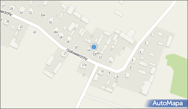 Gołowierzchy, Gołowierzchy, 13, mapa Gołowierzchy