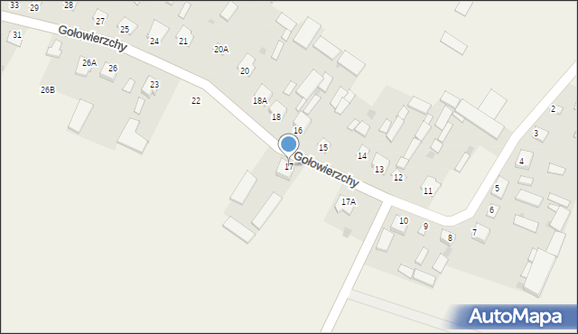 Gołowierzchy, Gołowierzchy, 17, mapa Gołowierzchy