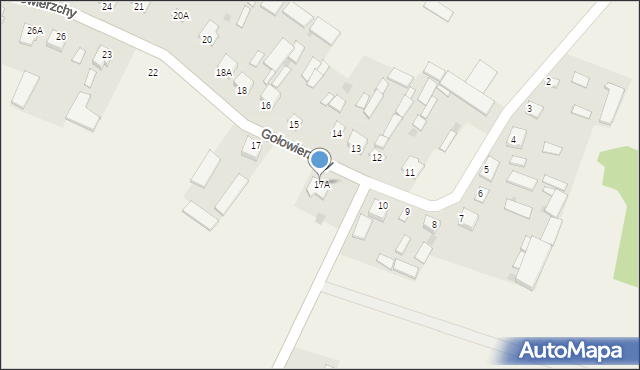 Gołowierzchy, Gołowierzchy, 17A, mapa Gołowierzchy