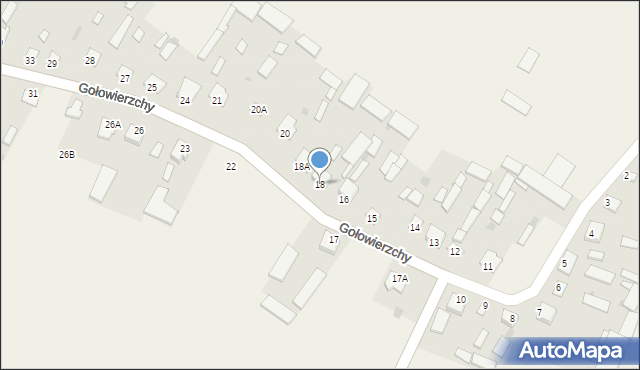 Gołowierzchy, Gołowierzchy, 18, mapa Gołowierzchy
