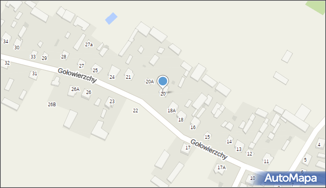 Gołowierzchy, Gołowierzchy, 20, mapa Gołowierzchy
