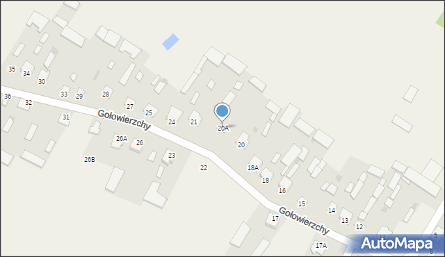 Gołowierzchy, Gołowierzchy, 20A, mapa Gołowierzchy