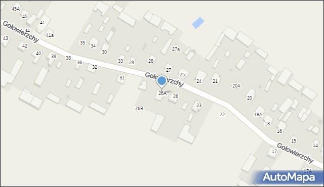 Gołowierzchy, Gołowierzchy, 26A, mapa Gołowierzchy