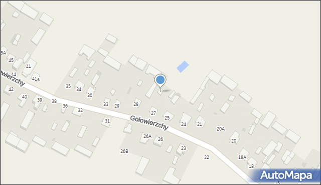 Gołowierzchy, Gołowierzchy, 27a, mapa Gołowierzchy