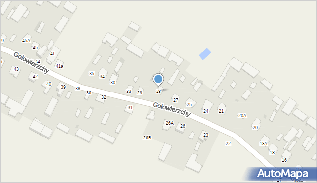 Gołowierzchy, Gołowierzchy, 28, mapa Gołowierzchy