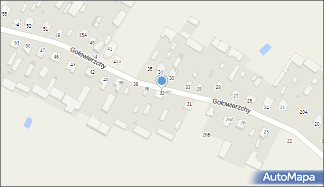 Gołowierzchy, Gołowierzchy, 32, mapa Gołowierzchy