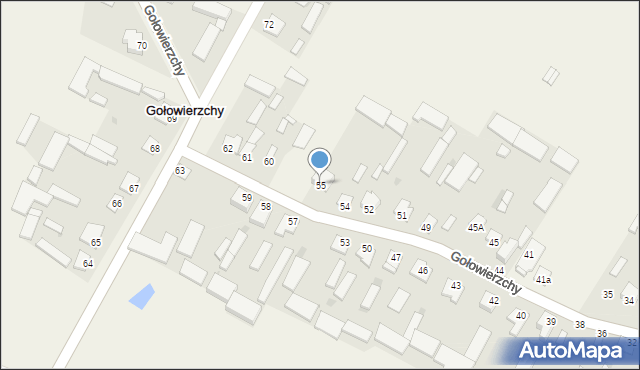 Gołowierzchy, Gołowierzchy, 55, mapa Gołowierzchy