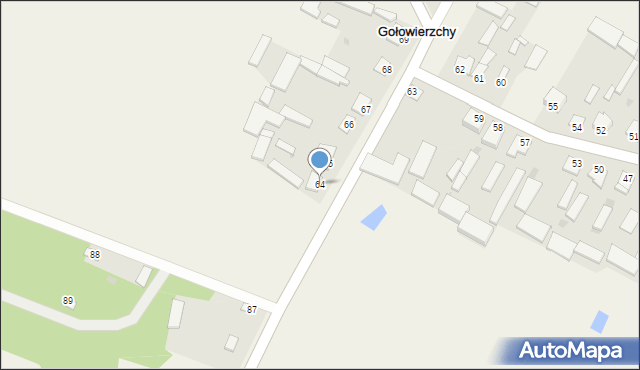 Gołowierzchy, Gołowierzchy, 64, mapa Gołowierzchy