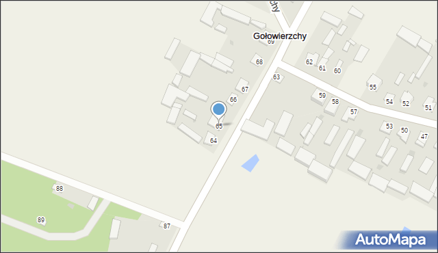 Gołowierzchy, Gołowierzchy, 65, mapa Gołowierzchy