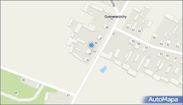 Gołowierzchy, Gołowierzchy, 65a, mapa Gołowierzchy