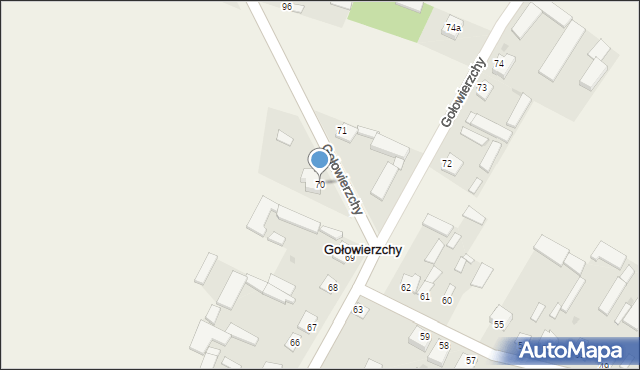 Gołowierzchy, Gołowierzchy, 70, mapa Gołowierzchy