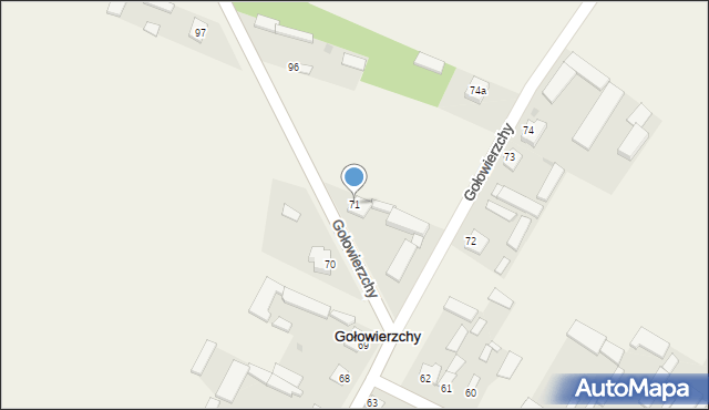 Gołowierzchy, Gołowierzchy, 71, mapa Gołowierzchy