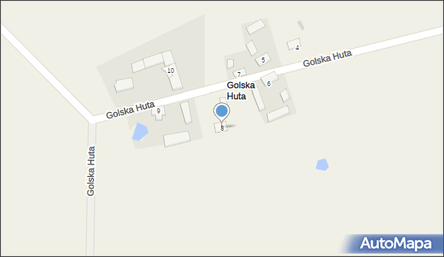 Golska Huta, Golska Huta, 8, mapa Golska Huta
