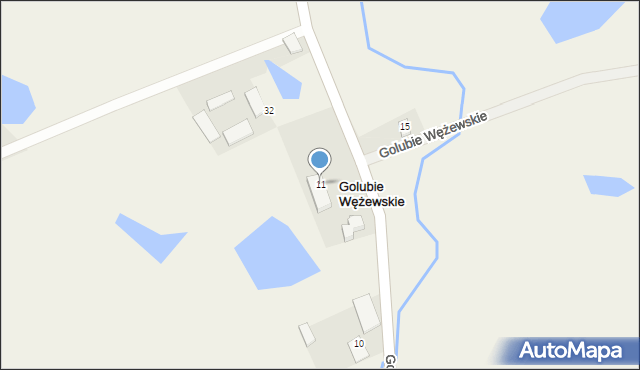 Golubie Wężewskie, Golubie Wężewskie, 11, mapa Golubie Wężewskie
