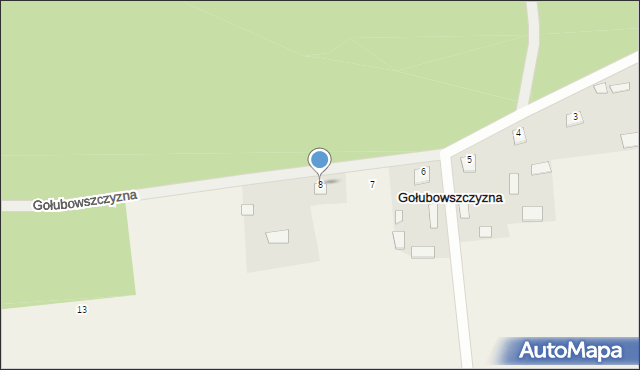 Gołubowszczyzna, Gołubowszczyzna, 8, mapa Gołubowszczyzna