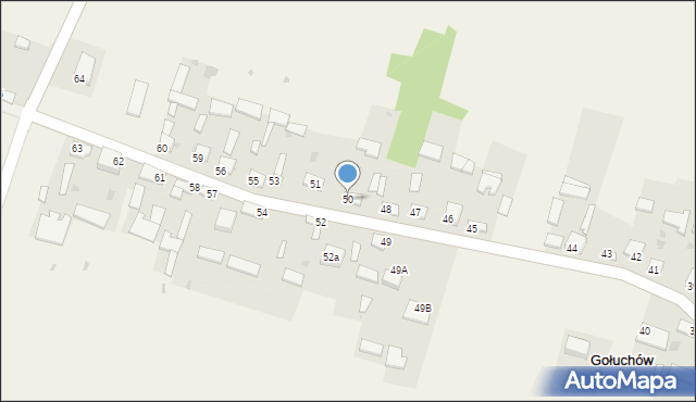 Gołuchów, Gołuchów, 50, mapa Gołuchów