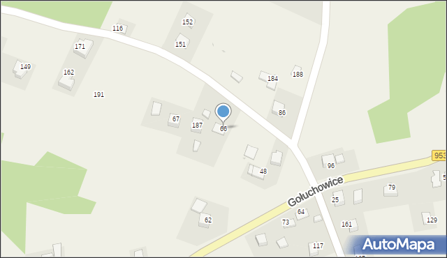Gołuchowice, Gołuchowice, 66, mapa Gołuchowice