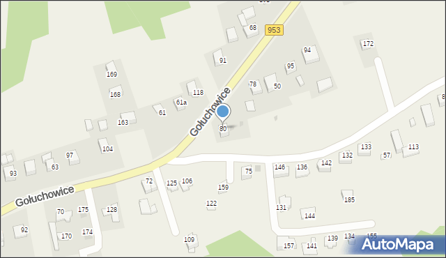 Gołuchowice, Gołuchowice, 80, mapa Gołuchowice