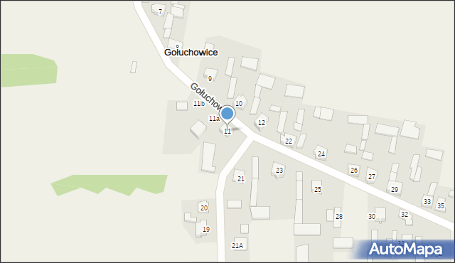 Gołuchowice, Gołuchowice, 11, mapa Gołuchowice