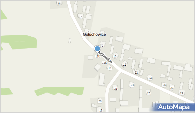 Gołuchowice, Gołuchowice, 11b, mapa Gołuchowice