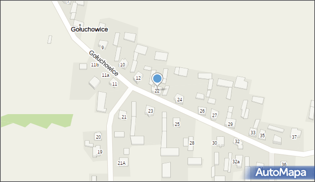 Gołuchowice, Gołuchowice, 22, mapa Gołuchowice