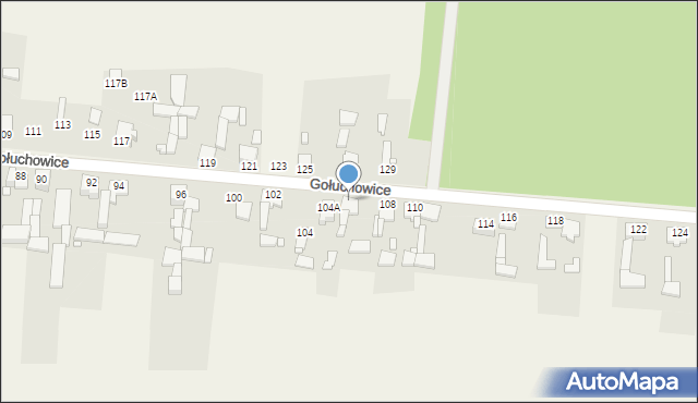 Gołuchowice, Gołuchowice, 106, mapa Gołuchowice