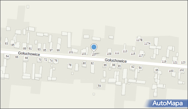 Gołuchowice, Gołuchowice, 107, mapa Gołuchowice
