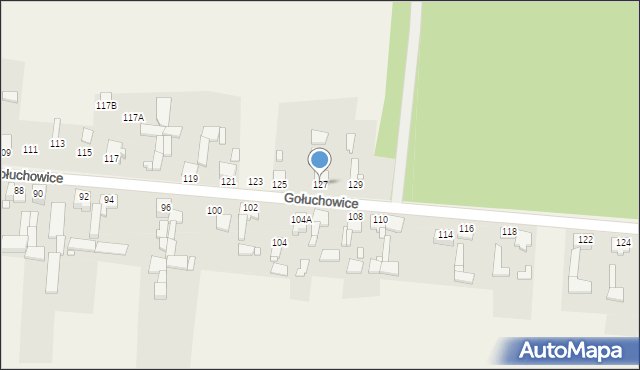 Gołuchowice, Gołuchowice, 127, mapa Gołuchowice
