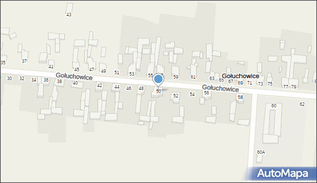 Gołuchowice, Gołuchowice, 50, mapa Gołuchowice