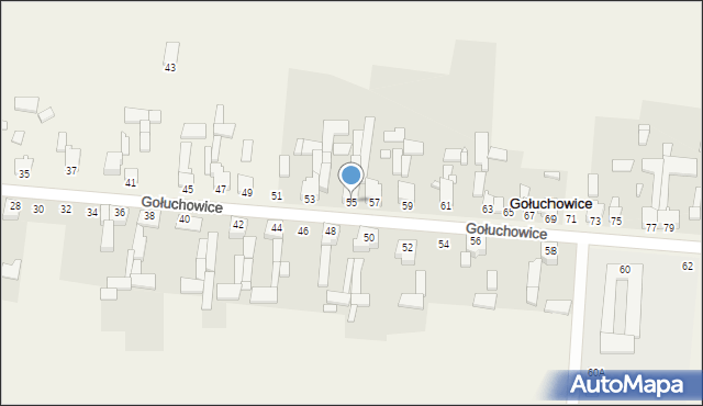 Gołuchowice, Gołuchowice, 55, mapa Gołuchowice