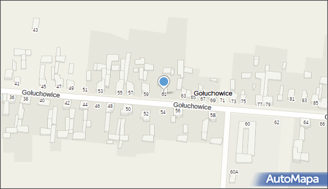 Gołuchowice, Gołuchowice, 61, mapa Gołuchowice