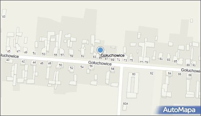 Gołuchowice, Gołuchowice, 65, mapa Gołuchowice