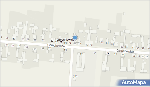 Gołuchowice, Gołuchowice, 73, mapa Gołuchowice