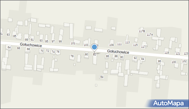 Gołuchowice, Gołuchowice, 82, mapa Gołuchowice